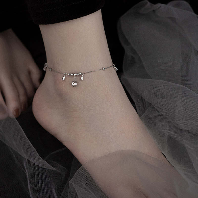 925 Sterling Silver Antiquity Bell Protection Anklet
