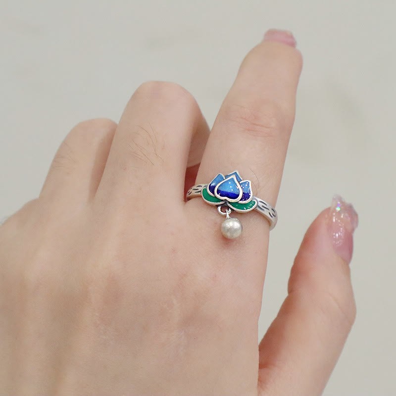 Lotus Flower Pattern Enlightenment Ring