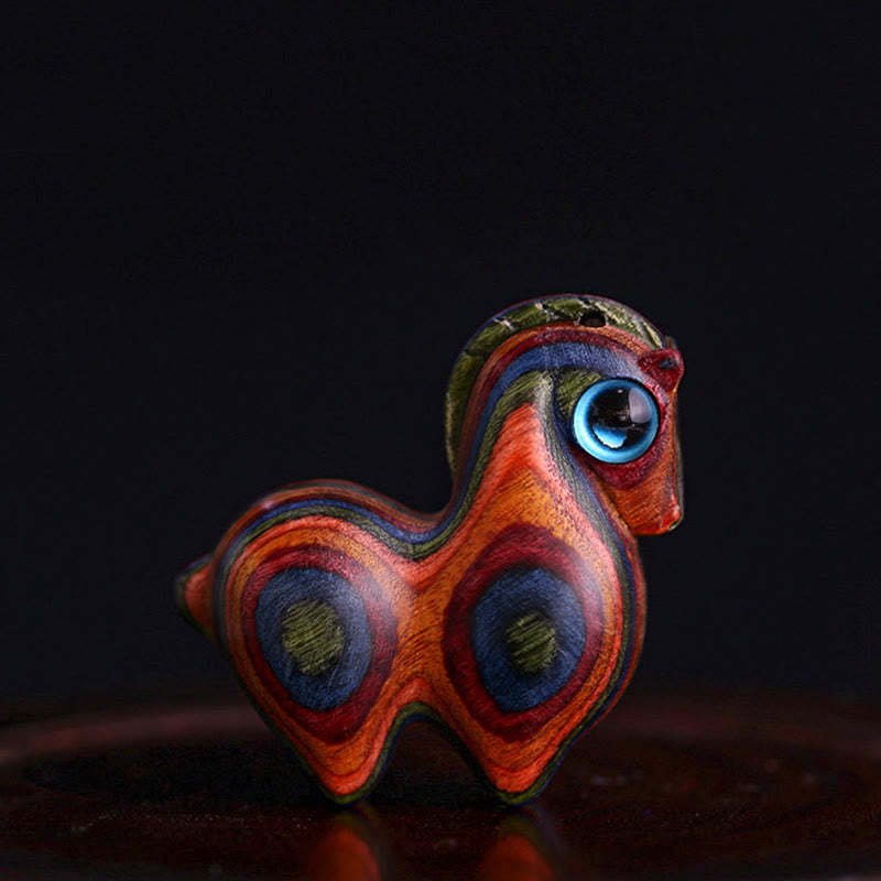 Small Leaf Red Sandalwood Green Sandalwood Lucky Mini Horse Protection Decoration