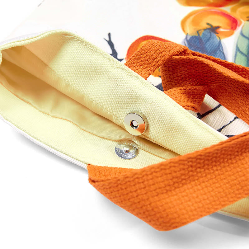 Persimmon Canvas Handbag