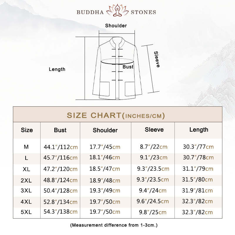 Stand Collar Tang Suit Casual Cotton Linen Shirt
