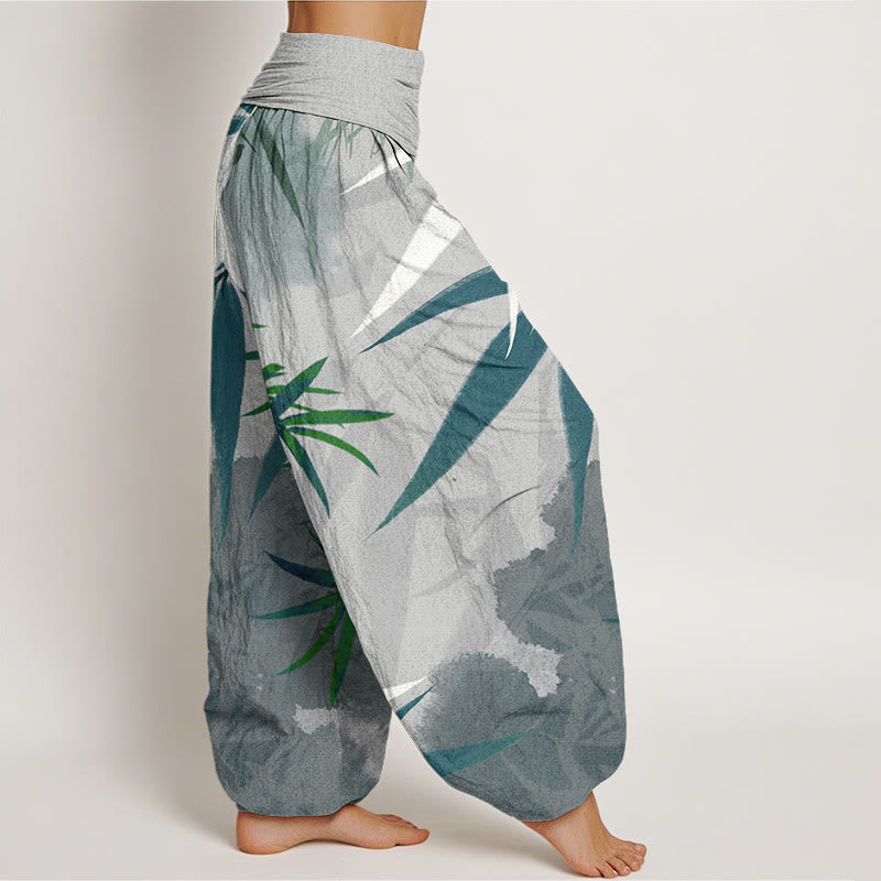 Casual Bamboo Women's Elastic Waist Harem Pants