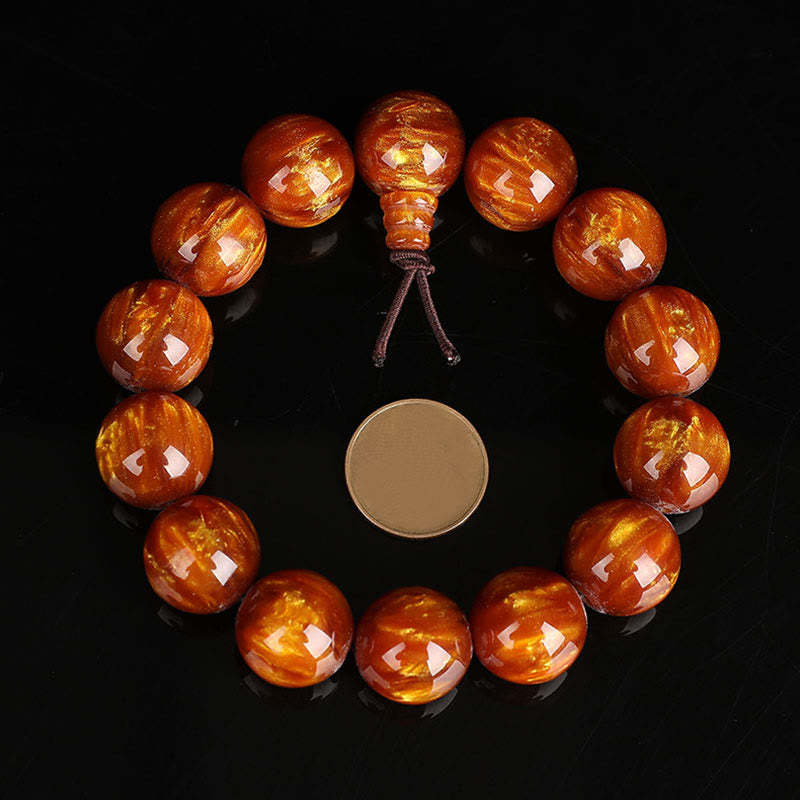 Golden Sea Willow Success Positive Bracelet Mala