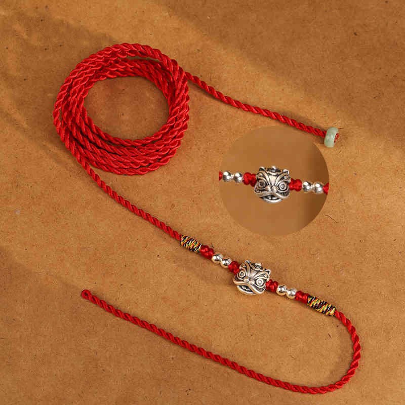 999 Sterling Silver Blessing Red String Belly Chain