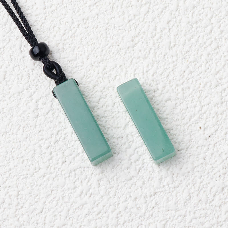 Various Rectangular Crystal Amethyst Green Aventurine Healing Necklace Pendant