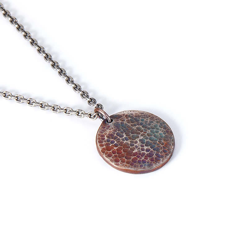 990 Sterling Silver Yin Yang Water and Fire Balance Necklace Pendant