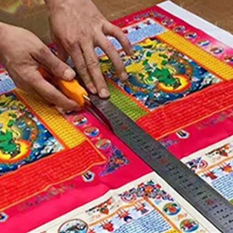 Tibetan 10 Colors Windhorse mystic zen Healing Auspicious Outdoor Prayer Flag