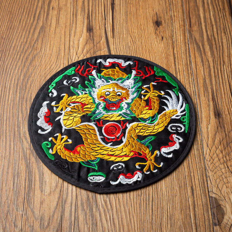 Dragon Embroidery Cup Mat Pad Tea Cup Coaster Kung Fu Tea Mat