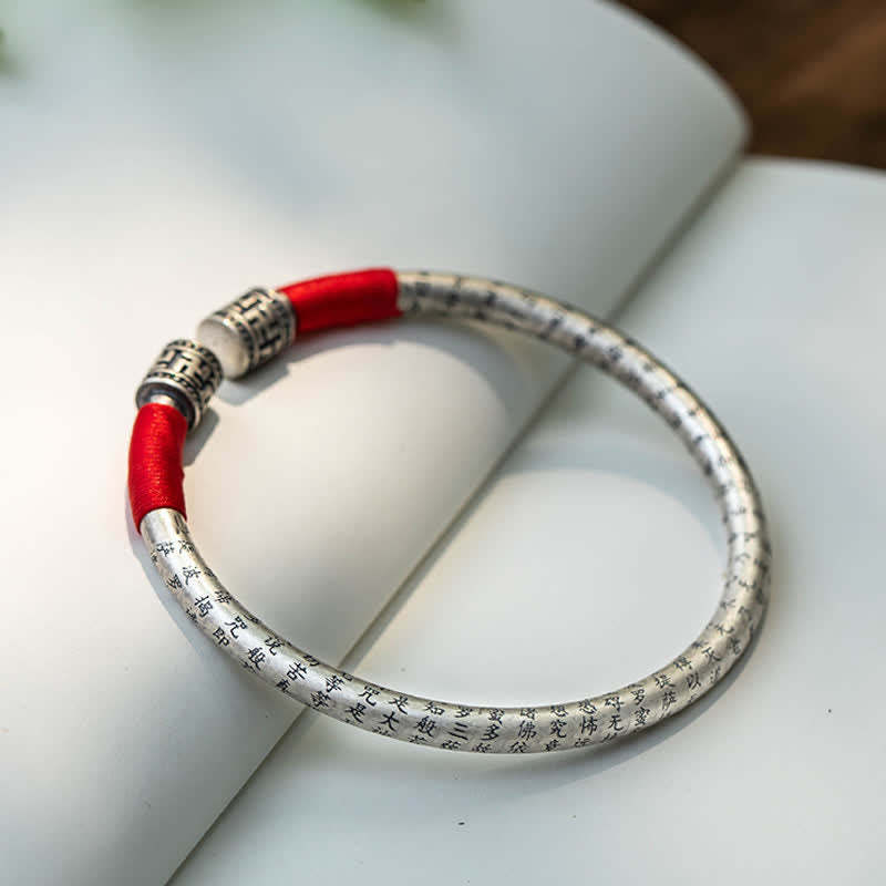 Tibet Om Mani Padme Hum Luck Red String Bracelet Bangle