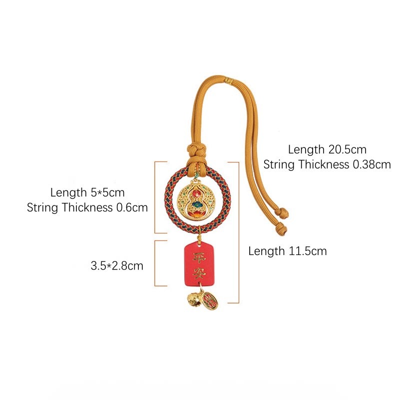 Gourd Fu Character Safe And Well Fortune Car Hanging Decoration