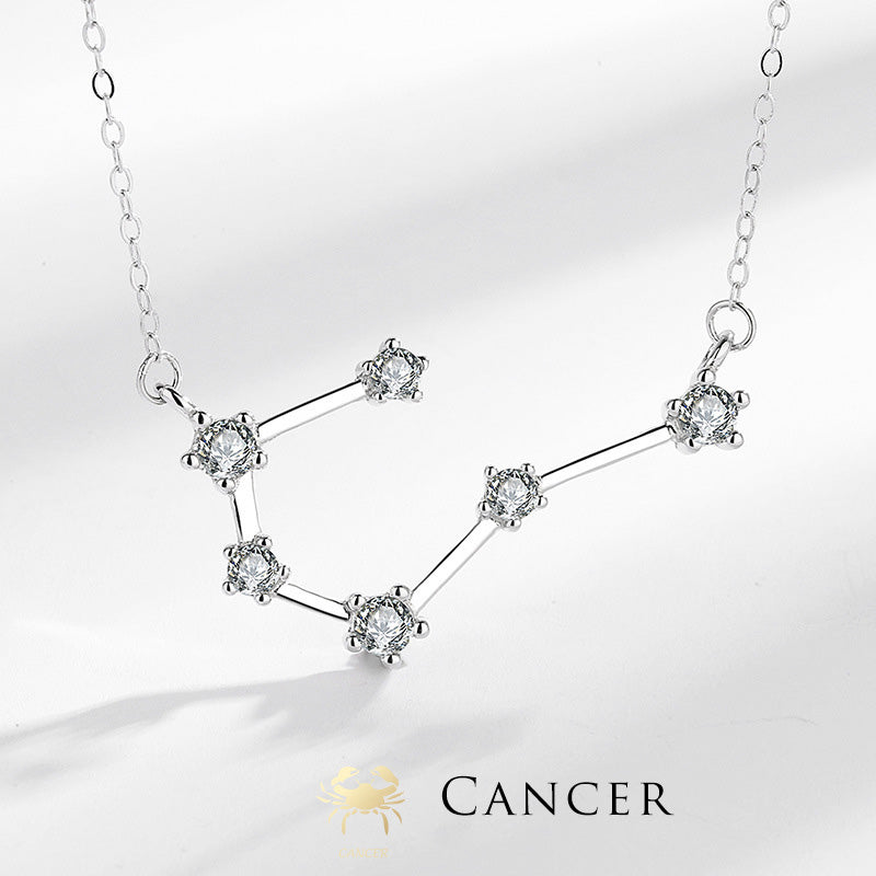 925 Sterling Silver 12 Constellations of the Zodiac Astrology Blessing Necklace Pendant