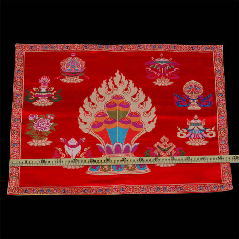 Prayer Altar Mat Healing Meditation 8 Auspicious Symbols Mat