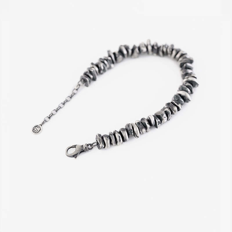 999 Sterling Silver Small Change Shape Protection Bracelet