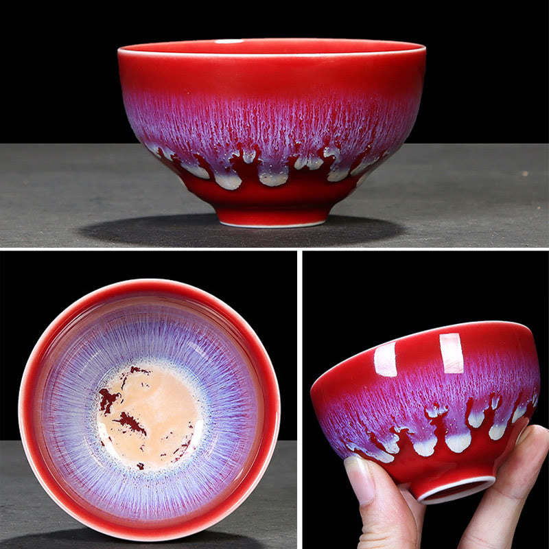 Chinese Jianzhan Glaze Kiln Change Ceramic Teacup Tenmoku Kung Fu Tea Cup