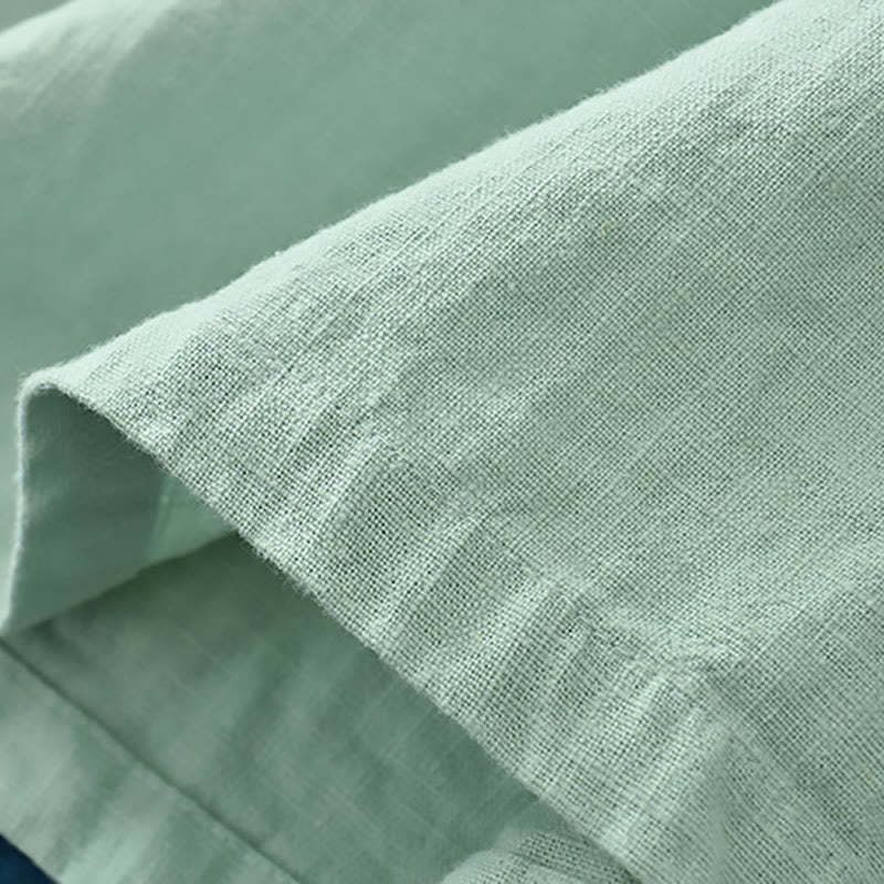 Ramie Linen Loose Blouse Women Long Sleeve Shirt Chinese Hanfu Top