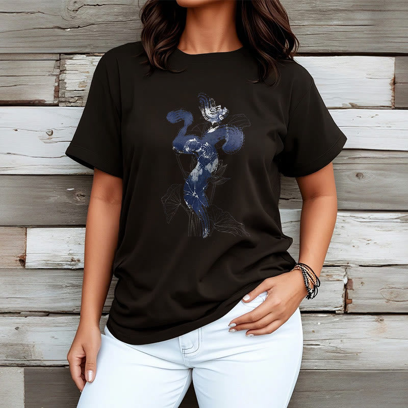 OM Lotus Flower Background Cotton Tee T-shirt