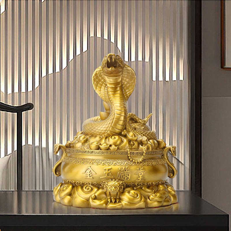 Year Of The Snake Copper Coins Ingots Treasures Fill The Home Brass Statue Home Decoration