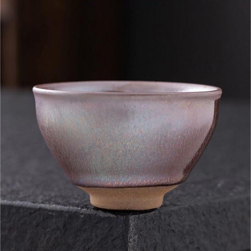 Chinese Pink Gold Jianzhan Porcelain Teacup Kung Fu Tea Cup