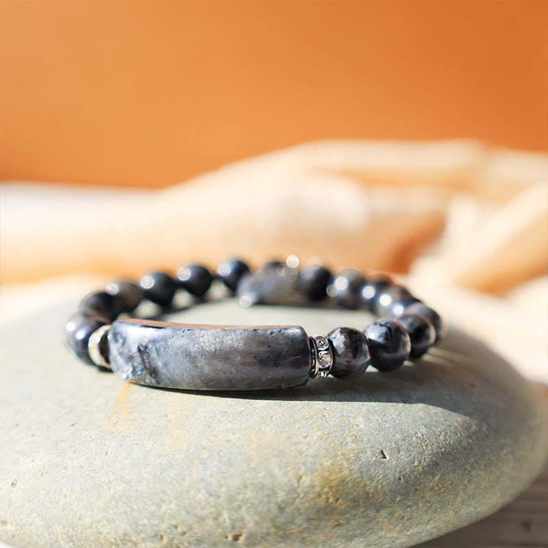 Natural Quartz Love Heart Healing Beads Bracelet