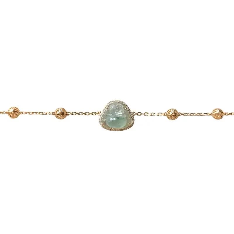 Laughing mystic zen Jade Abundance Chain Bracelet