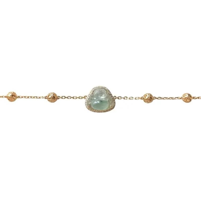 Laughing mystic zen Jade Abundance Chain Bracelet