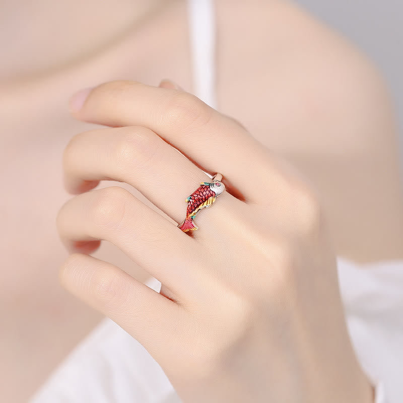 Luck Koi Fish Wealth Prosperity Ring