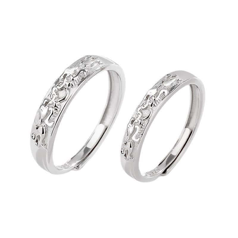 925 Sterling Silver PiXiu Balance Adjustable Couple Ring