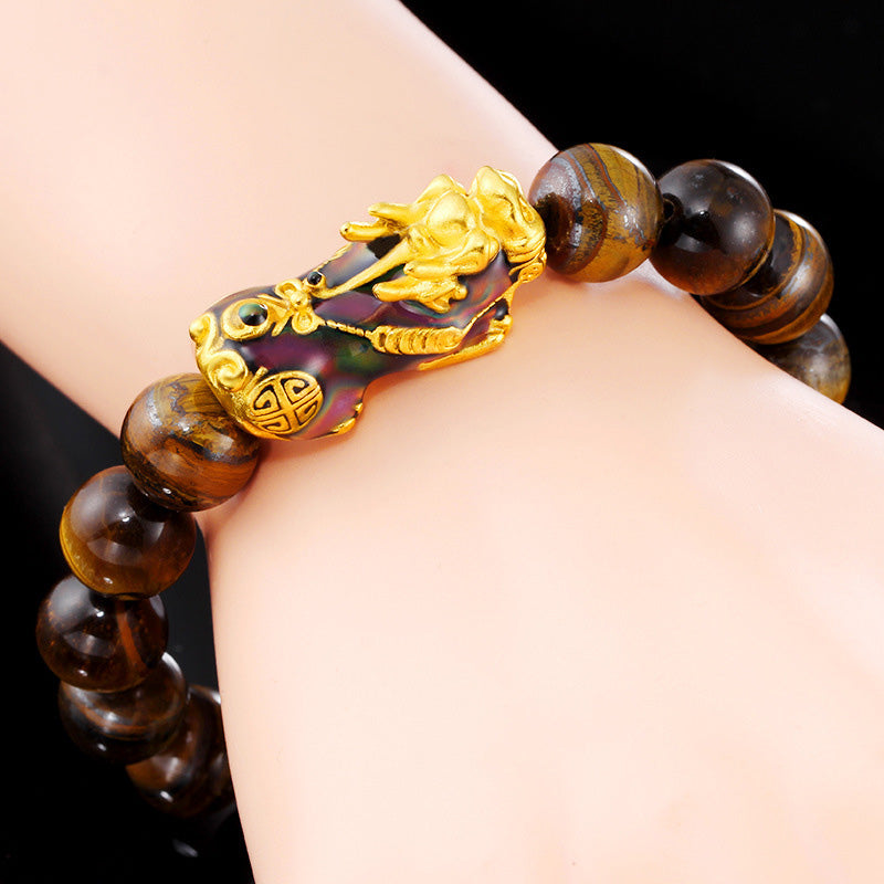 Tibetan Handcrafted Tiger Eye Feng Shui Bracelet