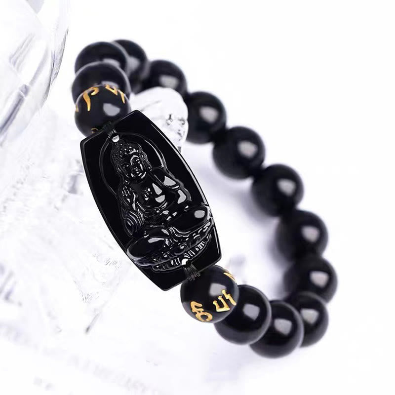 Chinese Zodiac Obsidian Protection Bracelet