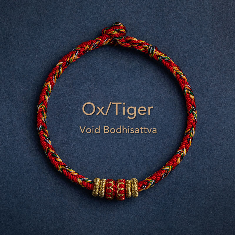 Tibet Handmade Chinese Zodiac Natal mystic zen Luck Strength Braided String Bracelet