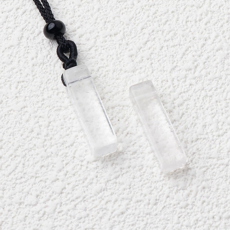 Various Rectangular Crystal Amethyst Green Aventurine Healing Necklace Pendant