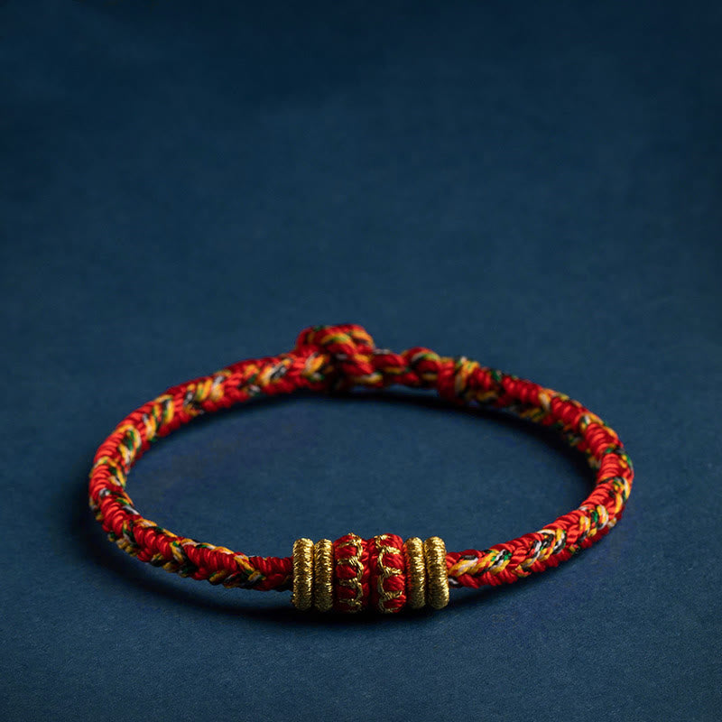 Tibet Handmade Chinese Zodiac Natal mystic zen Luck Strength Braided String Bracelet