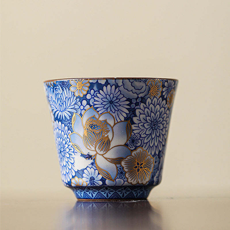 Lotus Chrysanthemum Plum Blossom Flower Teacup Kung Fu Tea Cup Teapot