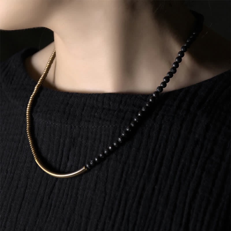 Vintage Lava Rock Copper Support Bracelet