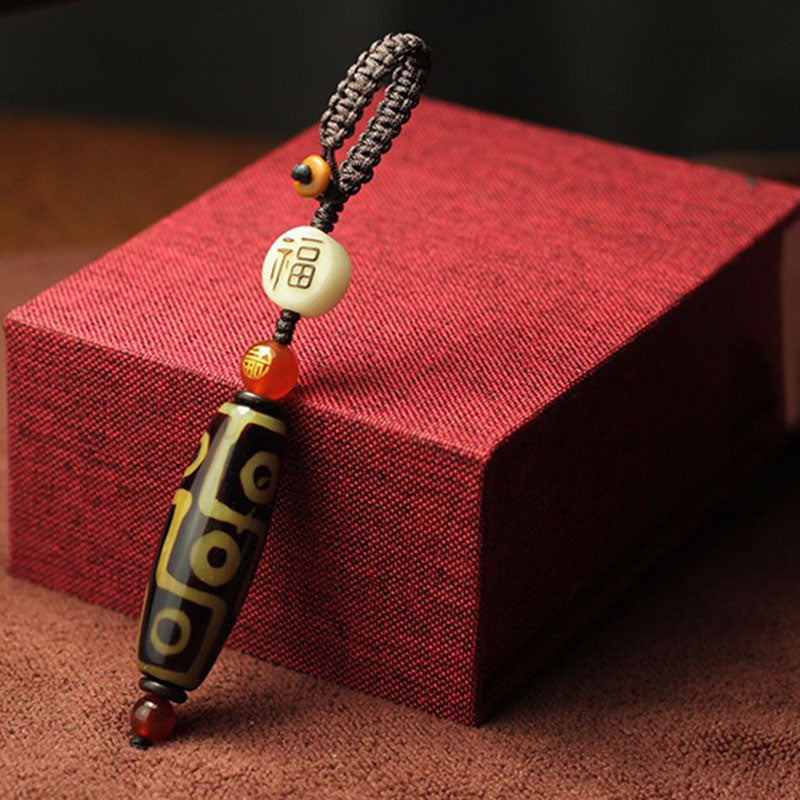 Tibetan Nine-Eye Dzi Bead Wealth Decoration