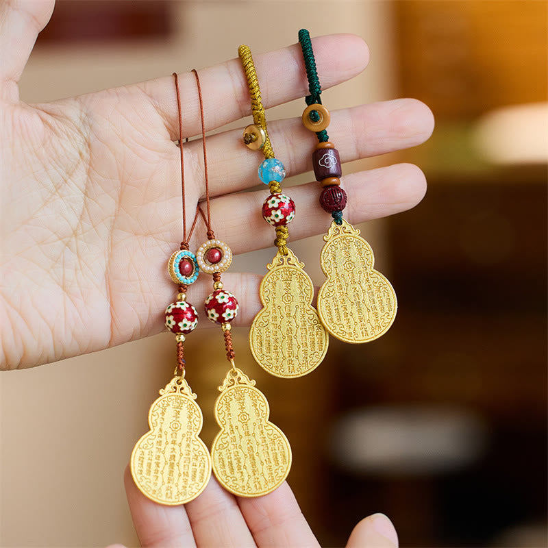 Wu Lou Gourd Fu Character Tai Sui Amulet Fortune Phone Hanging Decoration Key Chain