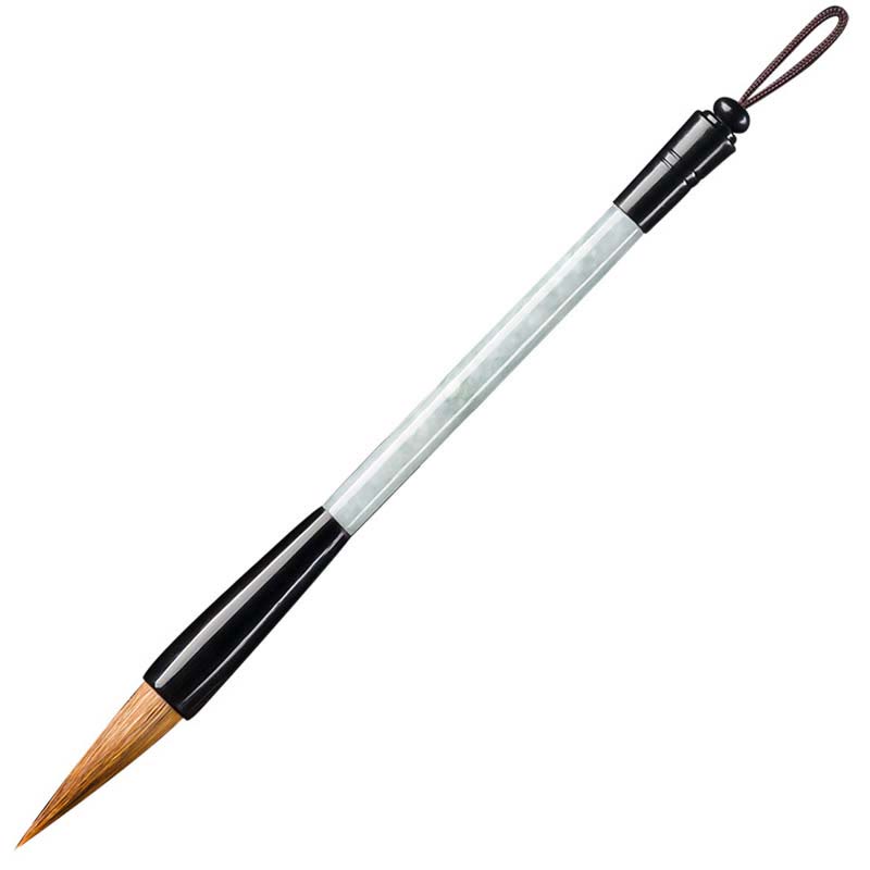 Natural Jade Luck Chinese Calligraphy Brush Pen Chinese Writing Brush With Gift Box