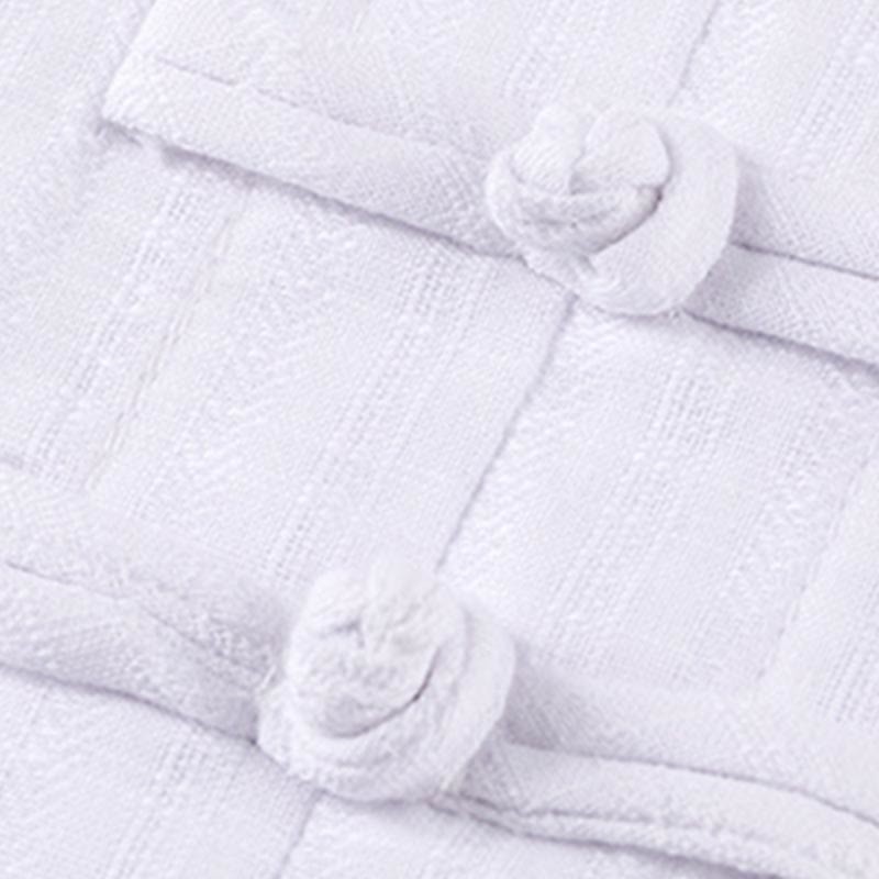 2Pcs Half Sleeve Shirt Top Pants Meditation Zen Tai Chi Linen Clothing Women's Set