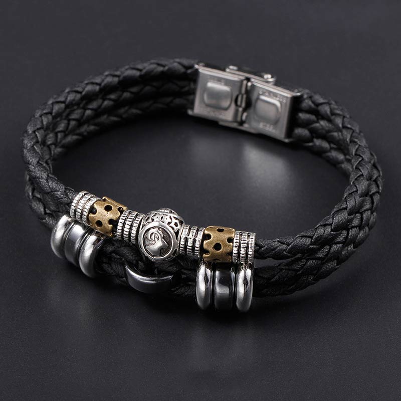 12 Constellations of the Zodiac Hematite Protection Bracelet