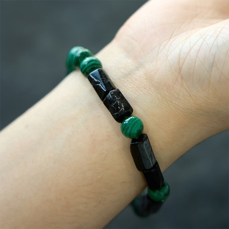 Malachite Black Tourmaline Purity Bracelet