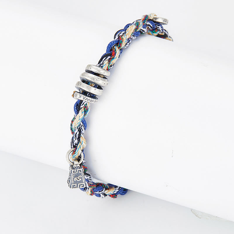 925 Sterling Silver Coins Scales Charm Handmade Blessing Bracelet