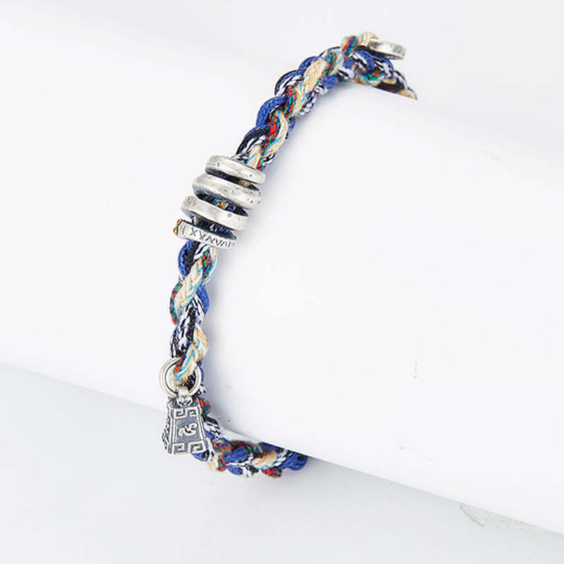 925 Sterling Silver Coins Scales Charm Handmade Blessing Bracelet
