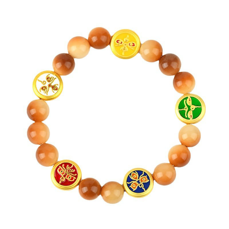 Bodhi Seed Five Directions Gods of Wealth Wisdom Bracelet