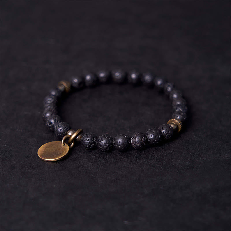 Natural Lava Rock Beads Calm Support Healing Bracelet