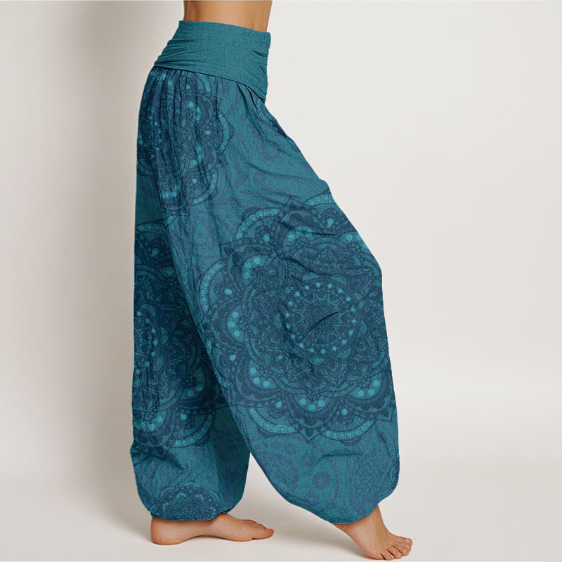 Mandalas Paisley Pattern Women's Elastic Waist Harem Pants