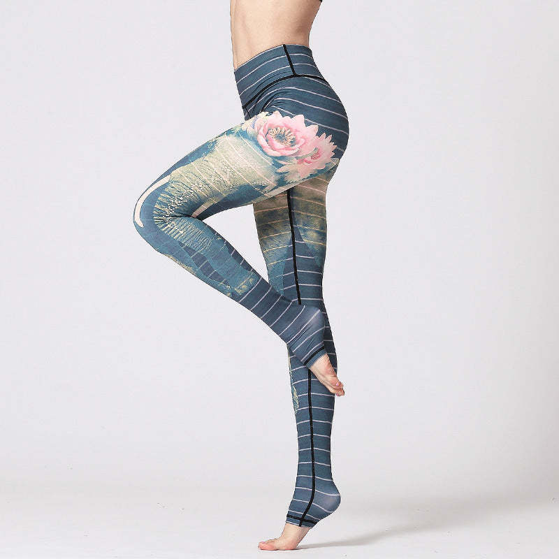 Lotus Flower Floral Print Design Pants Sports Fitness Yoga Leggings Women's Yoga Pants