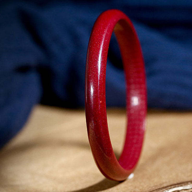 Cinnabar Heart Sutra Engraving Blessing Bangle Bracelet