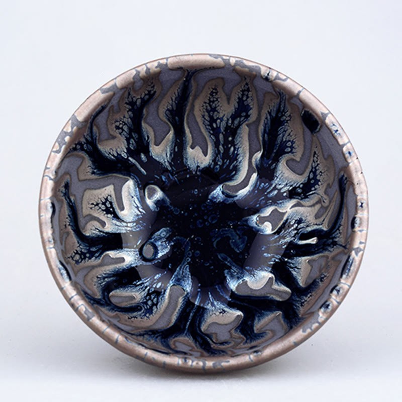 Handmade Tea Tree Design Chinese Jianzhan Ceramic Teacup Kung Fu Tea Cup