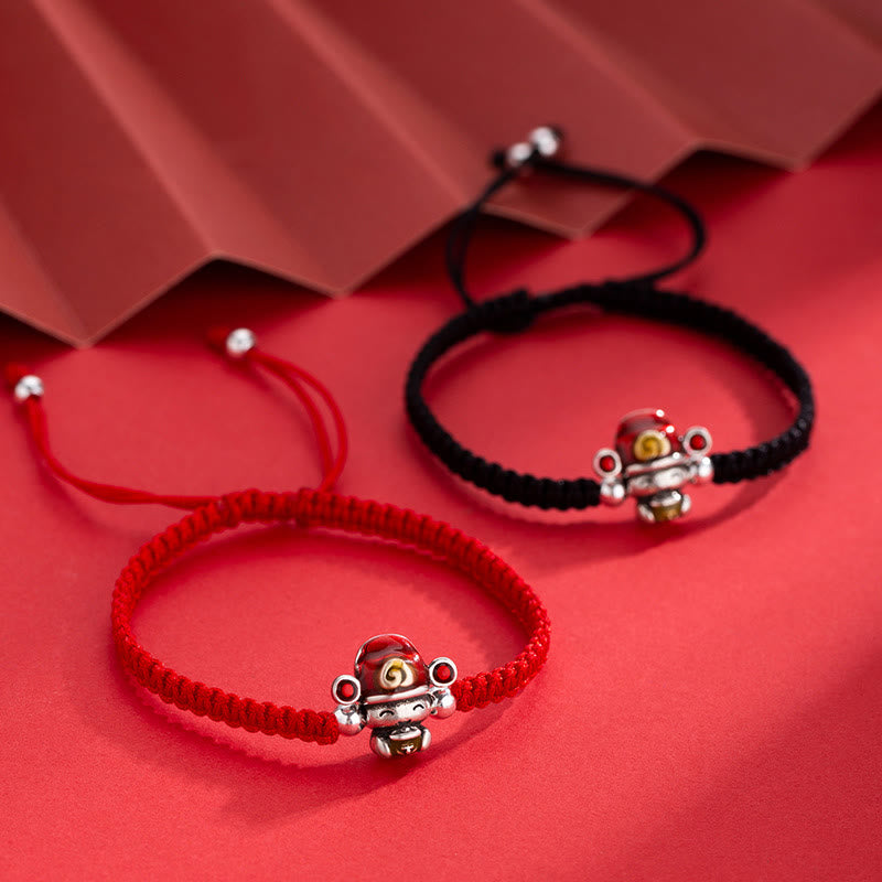 God of Wealth Handmade Thread Luck Strength Braid Bracelet