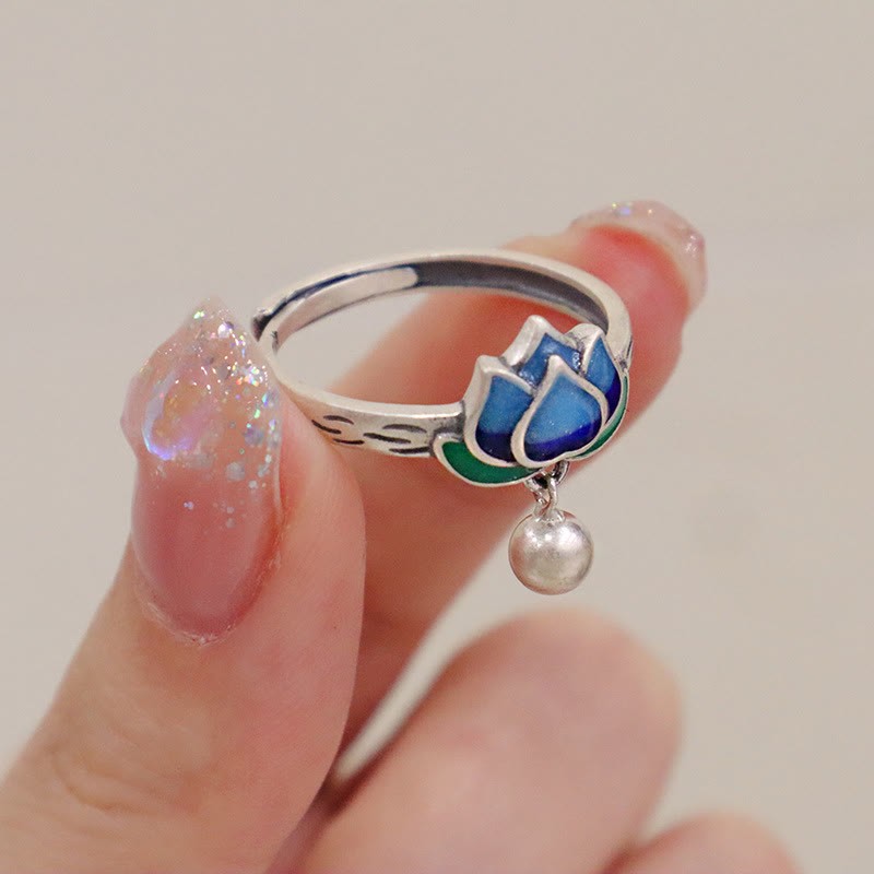 Lotus Flower Pattern Enlightenment Ring